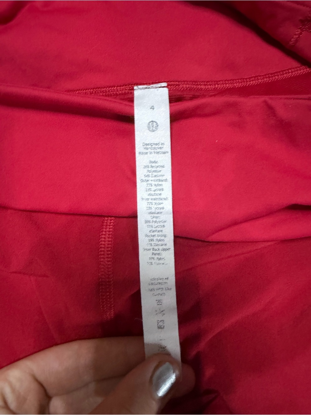 lululemon athletica Girls' Bright Red Performance Leggings